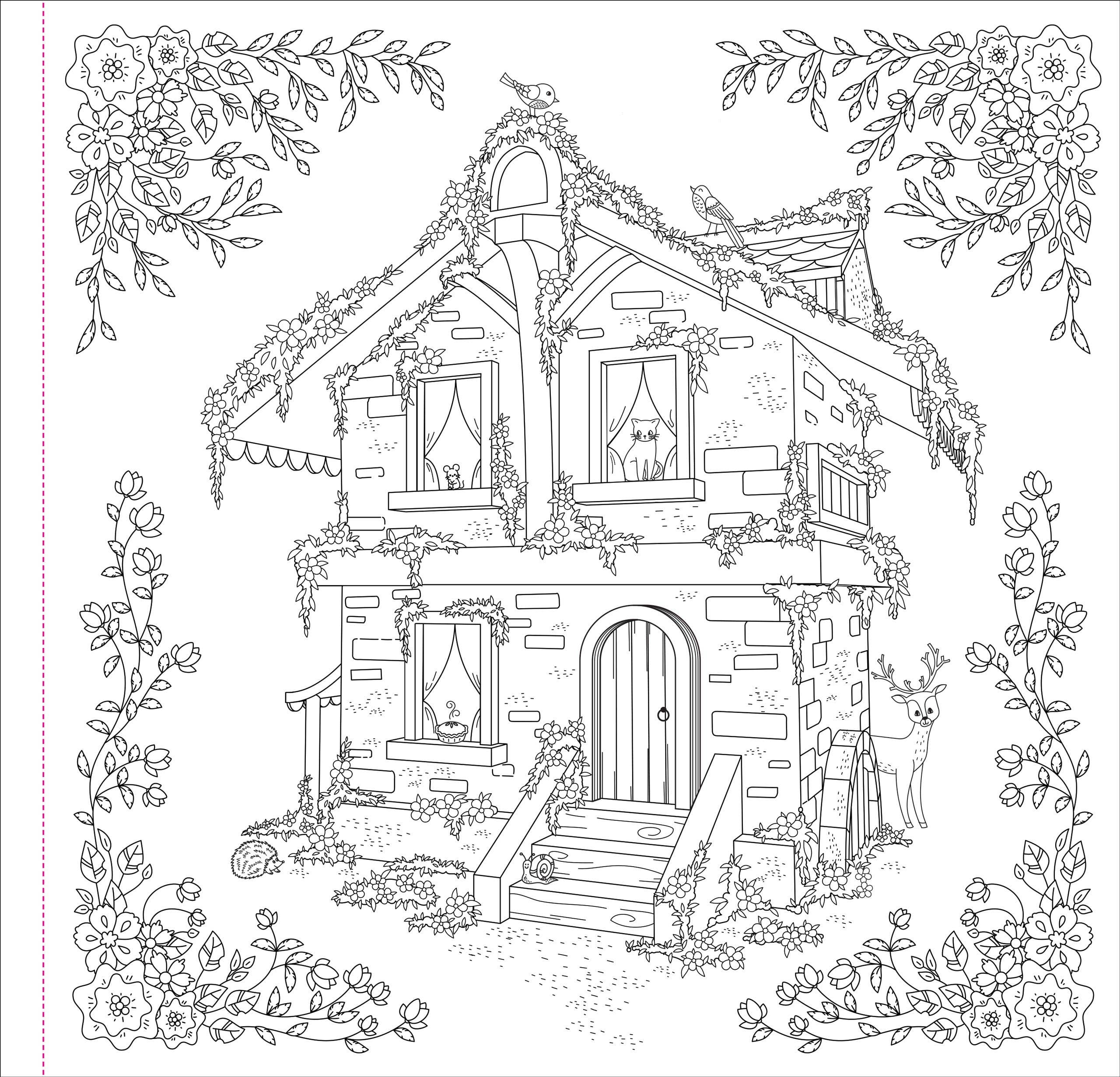 Peter Pauper Press - Wholesale Coloring & Activity Book - Adult - Cottagecore Adult Coloring Book5