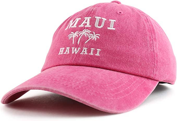 Trendy Apparel Shop - Venta al por mayor Gorra de béisbol - Unisex - Gorra de béisbol bordada Maui Hawaii con palmera18