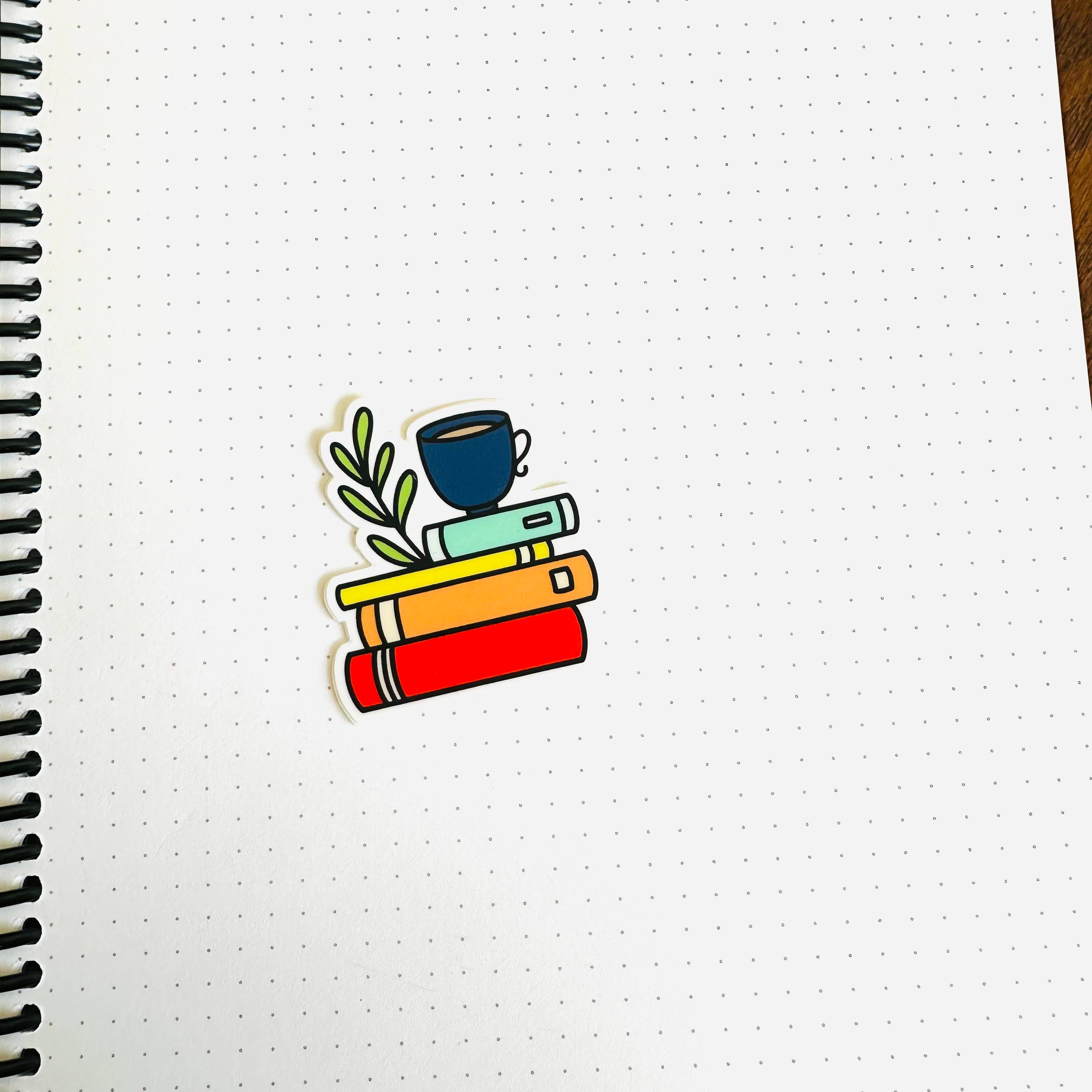 Peanut Butter Taco – wholesale Sticker – Book Stack & Coffee Vinyl Sticker1