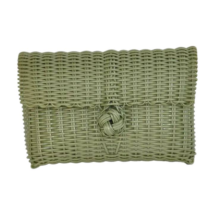 Clutch, Solid in Olive Green for wholesale by The Lilley Line