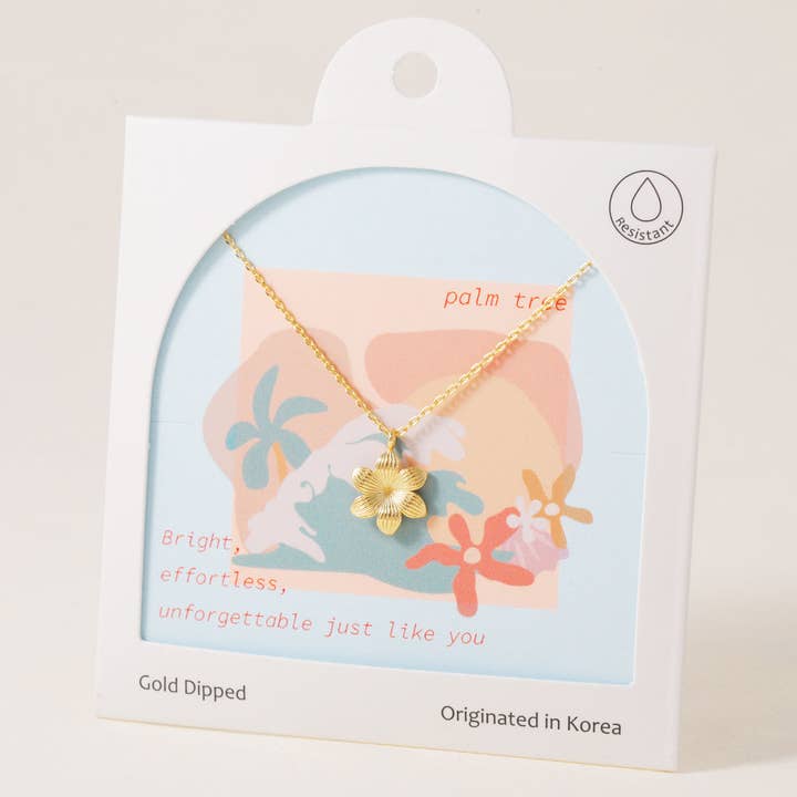 Sois mon frangipanier, collier pour la vente par INKI STUDIO