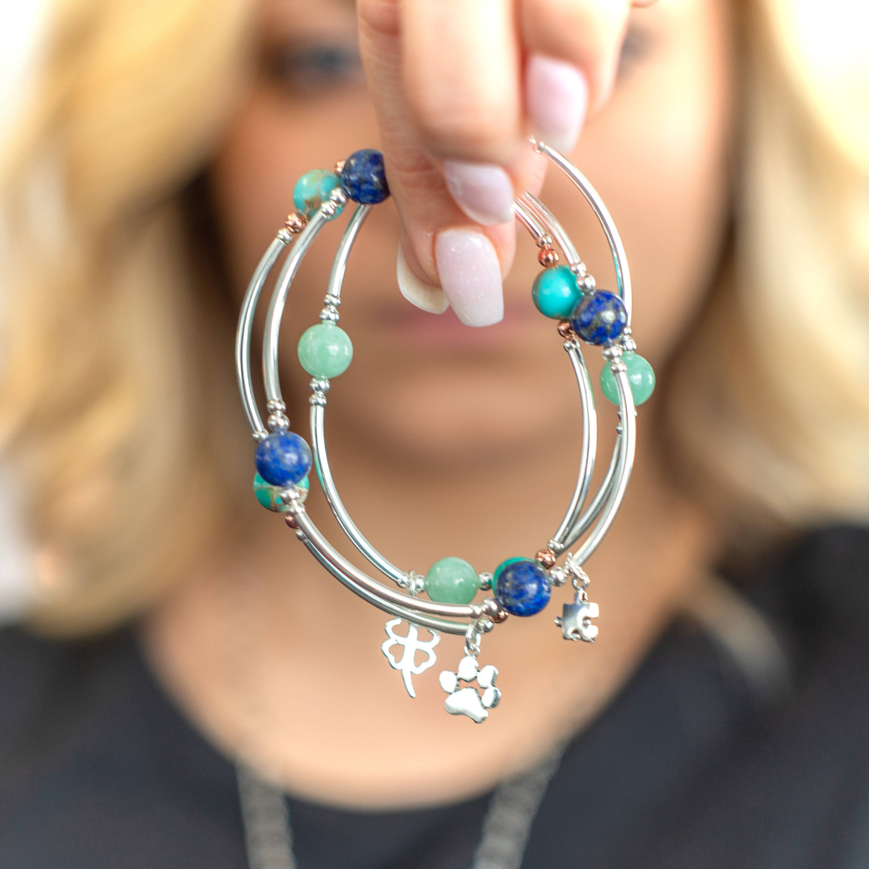 Made as Intended - Vente Bracelets à breloques/pendentifs - Bracelet de bénédiction avec perle blanche et ailes 8 mm1