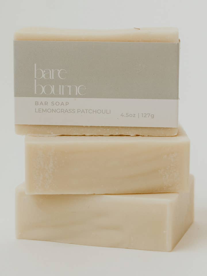 Savon en barre à la citronnelle et au patchouli pour la vente par Bare Bourne