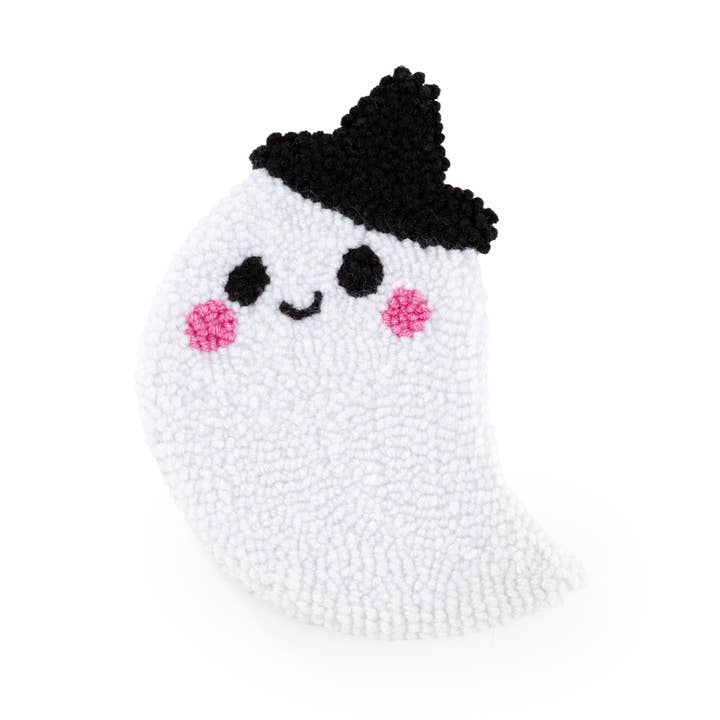 Sottobicchiere Tappetino per Tazza Fantasma con Cappello, Tappetini per Tazza Rosa di Halloween per la vendita all'ingrosso da parte di EmbroiderywithAycan