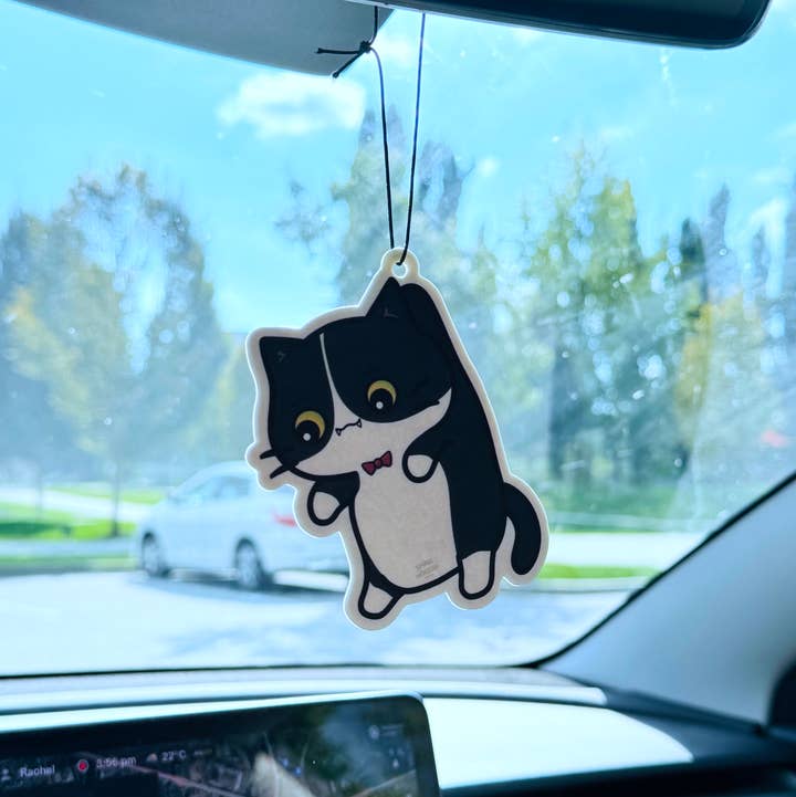 Small Noggin Studios - Wholesale Car Freshener - Unisex - Hanging Tuxedo Cat Air Freshener - Strawberry Scent1
