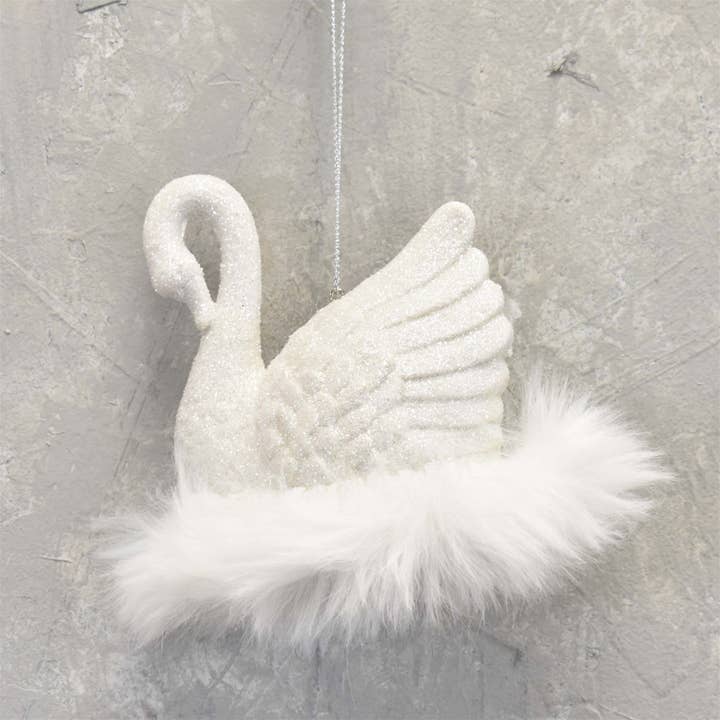 David Christopher's Collection - Wholesale Ornament - 3.5" Swan Ornament- Plastic