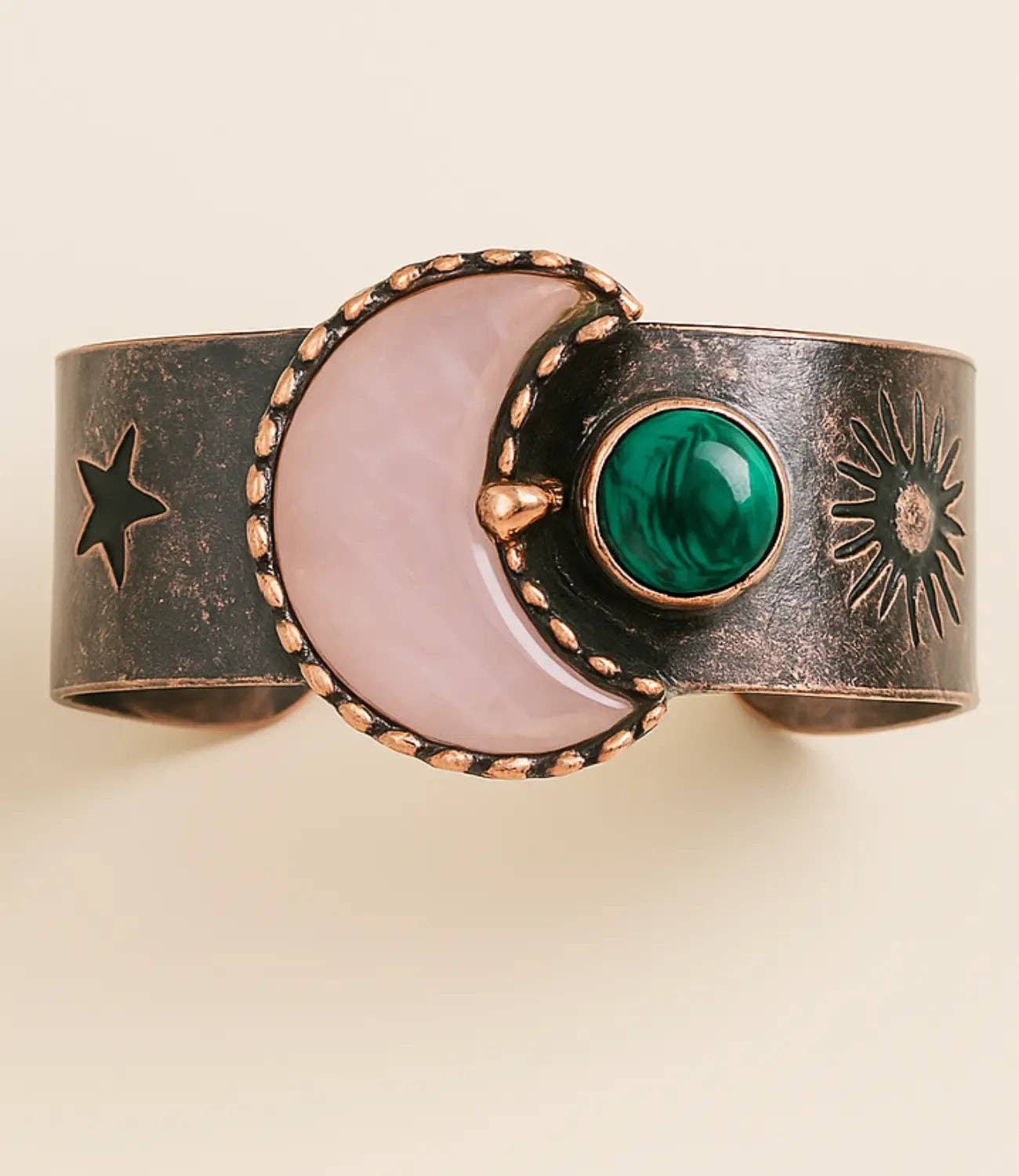 PHOEBE´S - Wholesale Cuff Bracelet - Cuff Bracelet with Natural Stone – Rose Quartz or Amethyst2