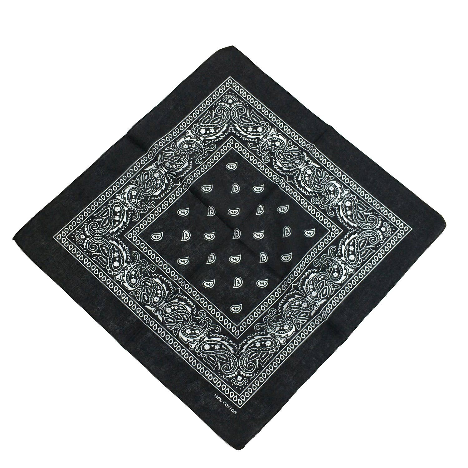 Diacly - Wholesale Bandana - Women's - 12PC Solid Color Paisley Square Bandana Classic Cotton Scarf0