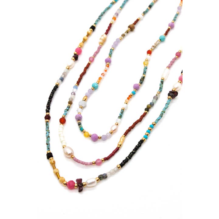 Miyuki-Samenperlenkette in Regenbogen-Mischung -Seeds Collection- für den Großhandel von LIZOU