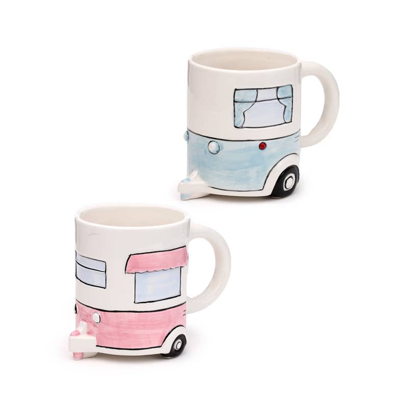 Puckator Ltd - Wholesale Coffee Mug - Home Is Where You Park It Caravan Ceramic Shaped Mug1