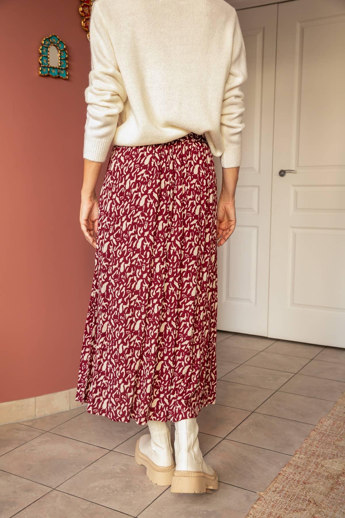 Calie Paris - Vente Jupe – femme - Jupe Jordie imprimée avec taille élastique2