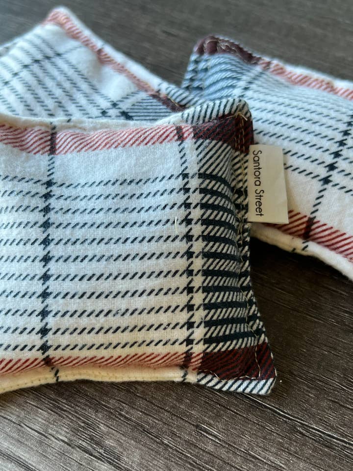 White & Navy Double Stitch Sachet for wholesale by Santora Street