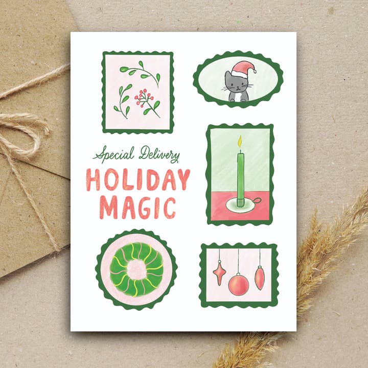 Tarjeta mágica navideña para venta al por mayor de Quietude Studio