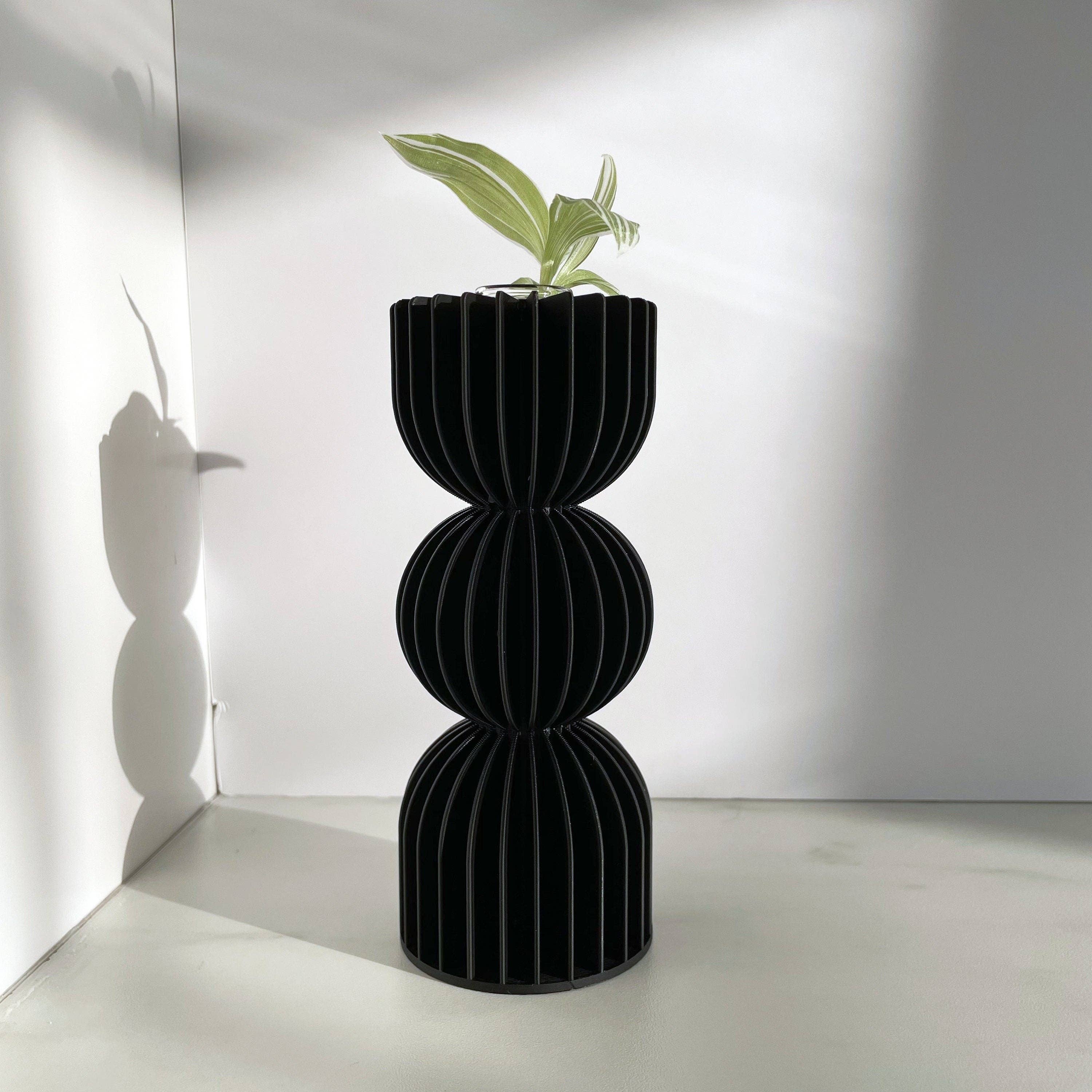 Sonnihaus - Vente Vases - Vase Fleur BAUHAUS en impression 3D style Japandi3