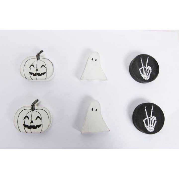 Adams & Co. - Wholesale Cutouts - 50519 - 2x2 wood shapes s/6 (HALLOWEEN) décor LETTERBOARD