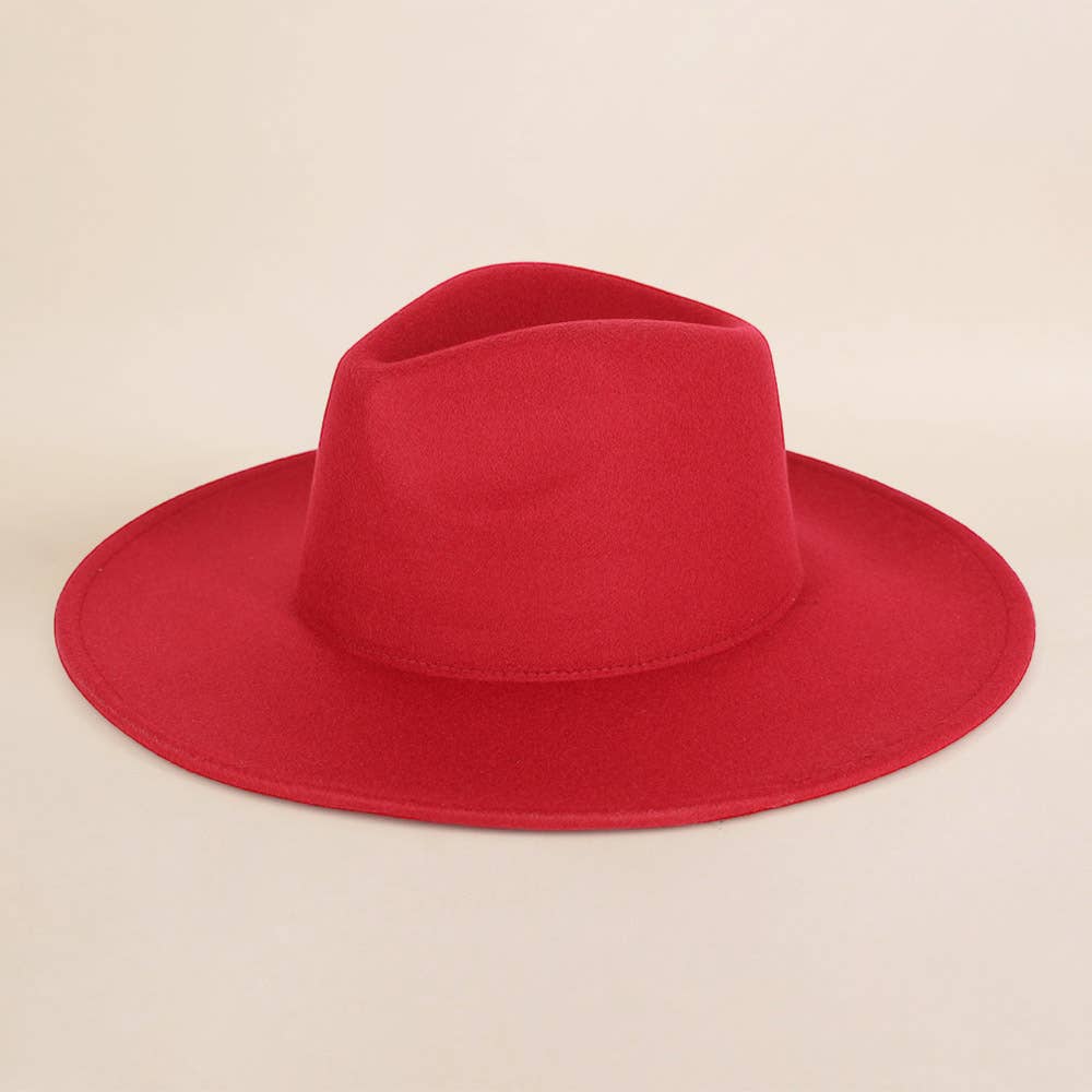 Sensibling Corp. - Vente Chapeau en feutre - femme - Chapeau Fedora à Large Bord Structuré et Solide4
