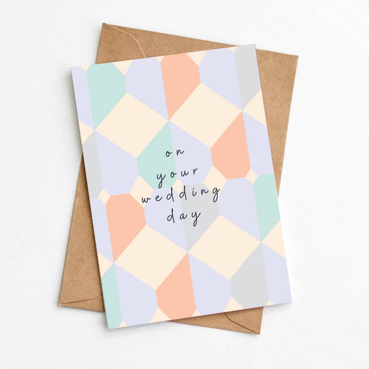 On Your Wedding Day Card | Greeting Card for wholesale by Greenwich Paper Studio