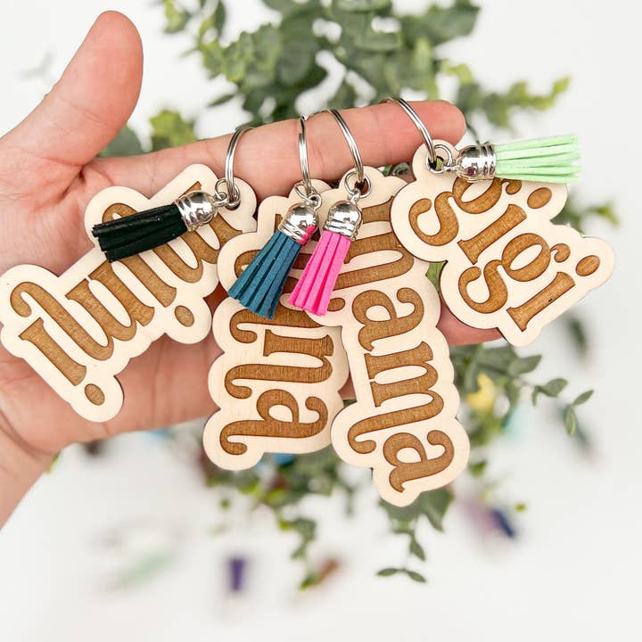 Wooden Engraved Mama Keychain for wholesale by Hometown Co. Wholesale