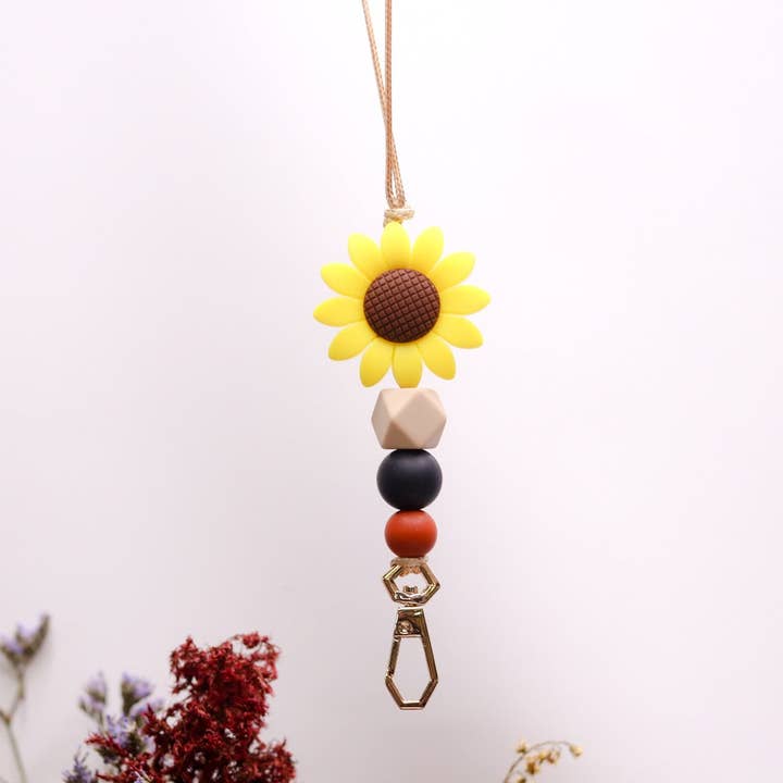 Siliconen kralenkoord - Zonnebloem voor wholesale door Zebra Babies