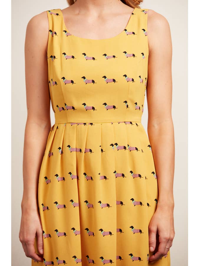 SM WARDROBE - Wholesale Dress - Women's - Wiener Dog Print Dressei2