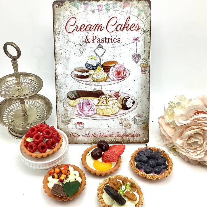 All Little Cute Things - Wholesale Bord/bordje - Theehuis Muurdecoratie CAKES Vintage Bakkerij Keukenbord