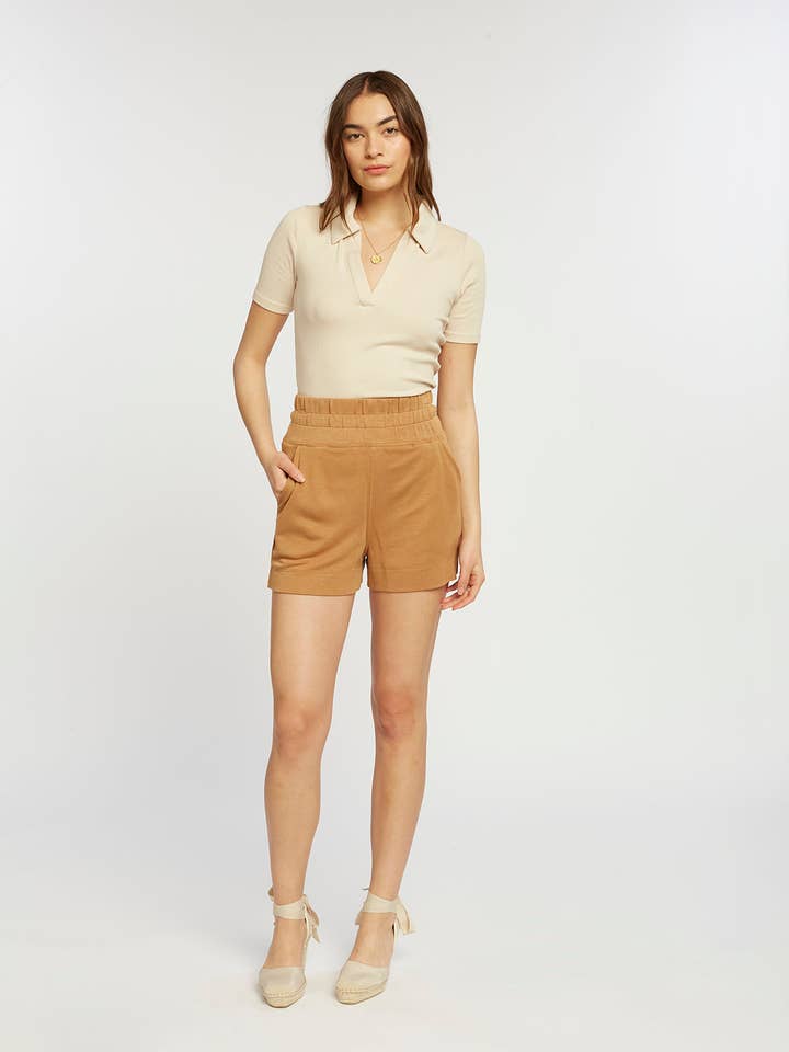 High Waisted Modal Shorts - CAMILLE SHORTS for wholesale by Weekend Los Angeles