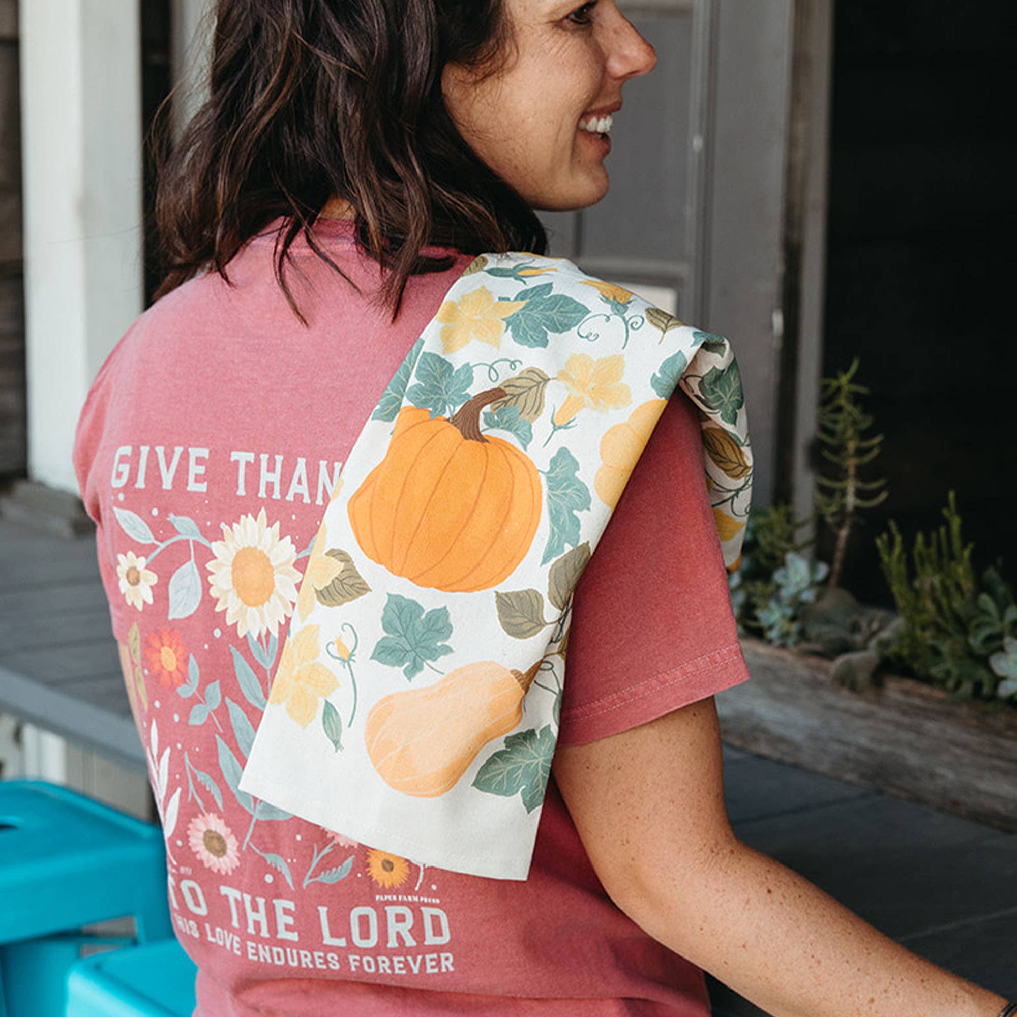 Paper Farm Press - Vente Torchons - Torchon d'automne à motif de citrouilles3