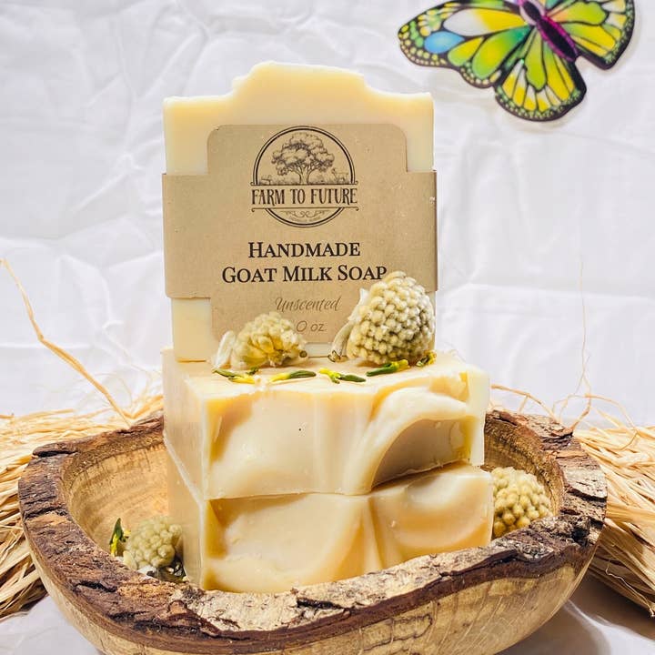 4oz ongeparfumeerde geitenmelkzeep, handgemaakt, gezichtsverzorging voor wholesale door Farm to Future