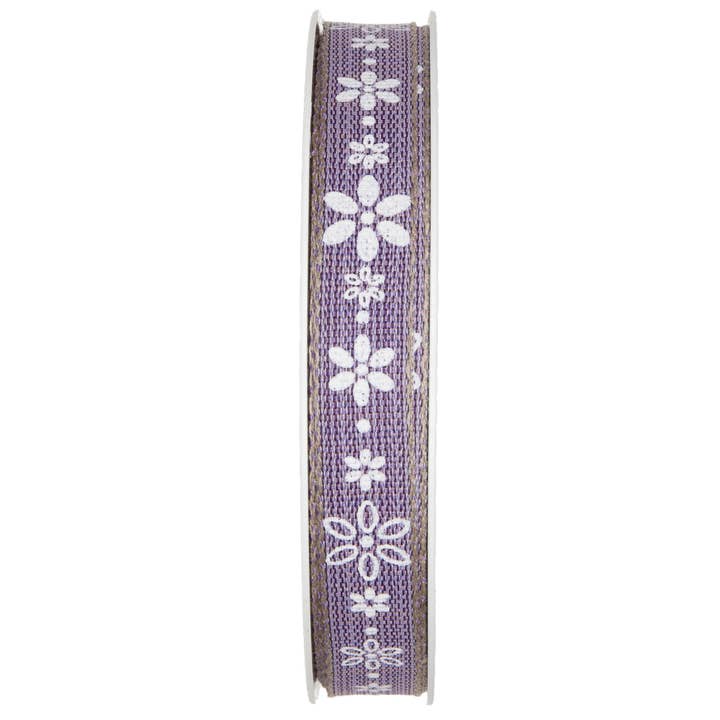Floral Ribbon, W15mm, L20m, Lavender for wholesale by Vosteen
