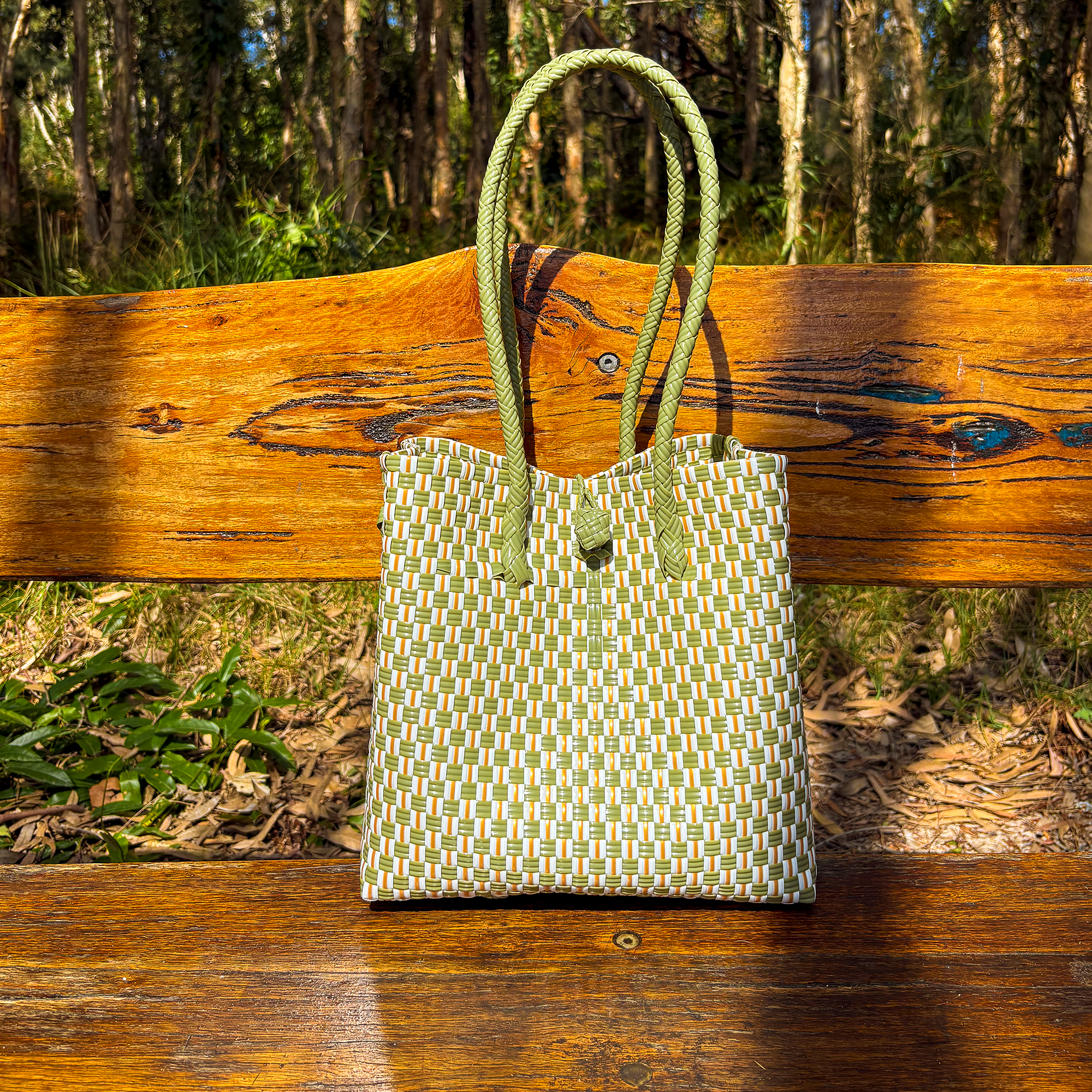 Pure Di Casa - Wholesale Tote Bag - Women's - Duchess Sorbet – Designer Tote In Multicolour Weave2