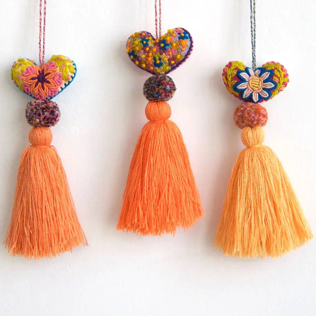 Jitana - Wholesale Ornament - Mini Heart Pom Pom4