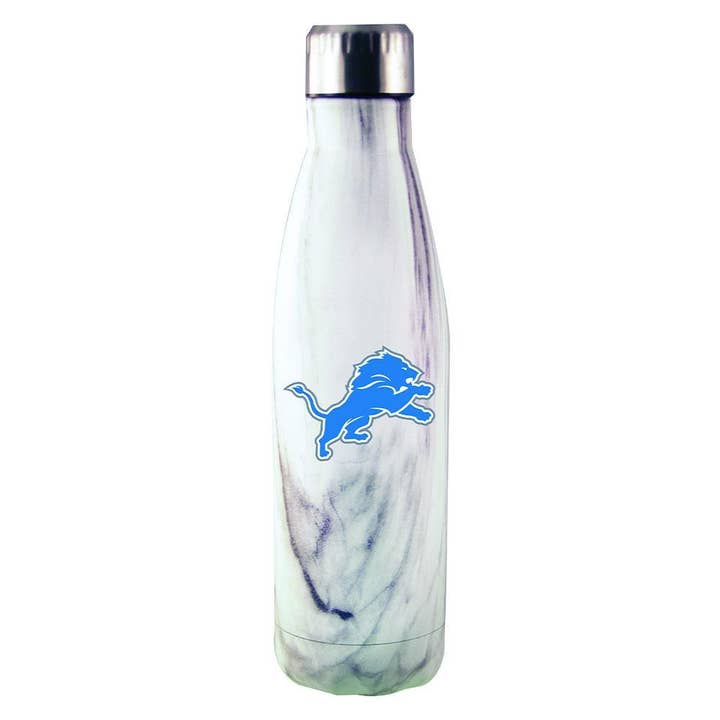 Marble Stainless Steel Water Bottle, Detroit Lions for wholesale by The Memory Company