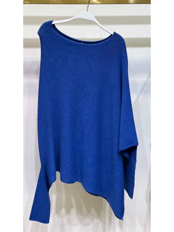 Koboltblå ASYMMETRISK TRÖJA (37709/330105-KOBOLTBLÅ) för wholesale på Faire