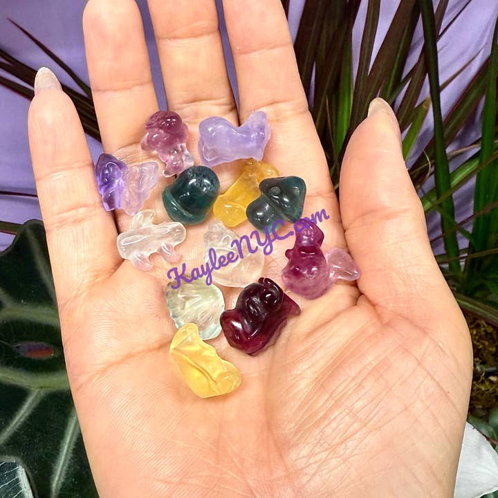 KayleeNYC - Wholesale Spiritual Stone/Crystal - Mix Mini Candy Fluorite Carvings Crystal Healing8