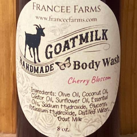 Cherry Blossom Goat Milk Body Wash for wholesale by FranCee Farms