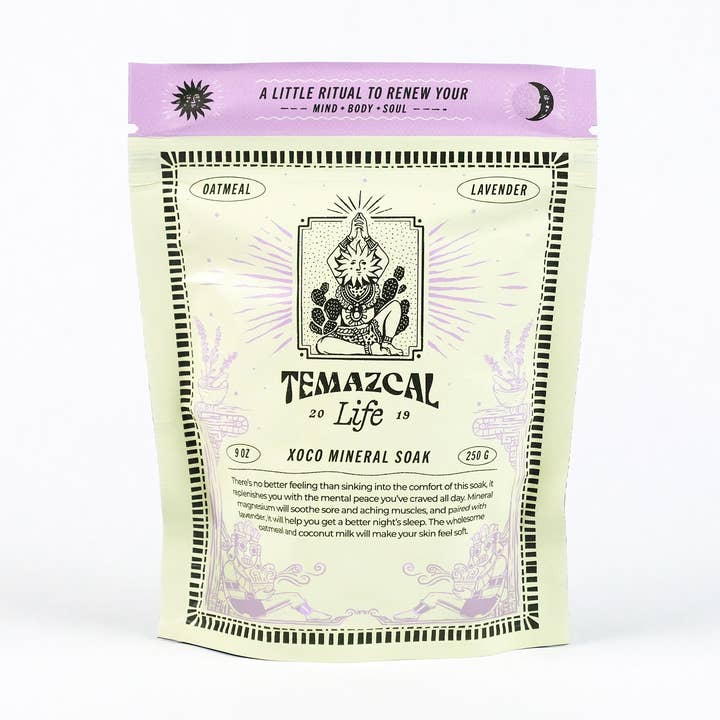 Temazcal Life® - Wholesale Bath Soak/Milk - Xoco Soothing Magnesium Bath Soak | Lavender | 9 oz0