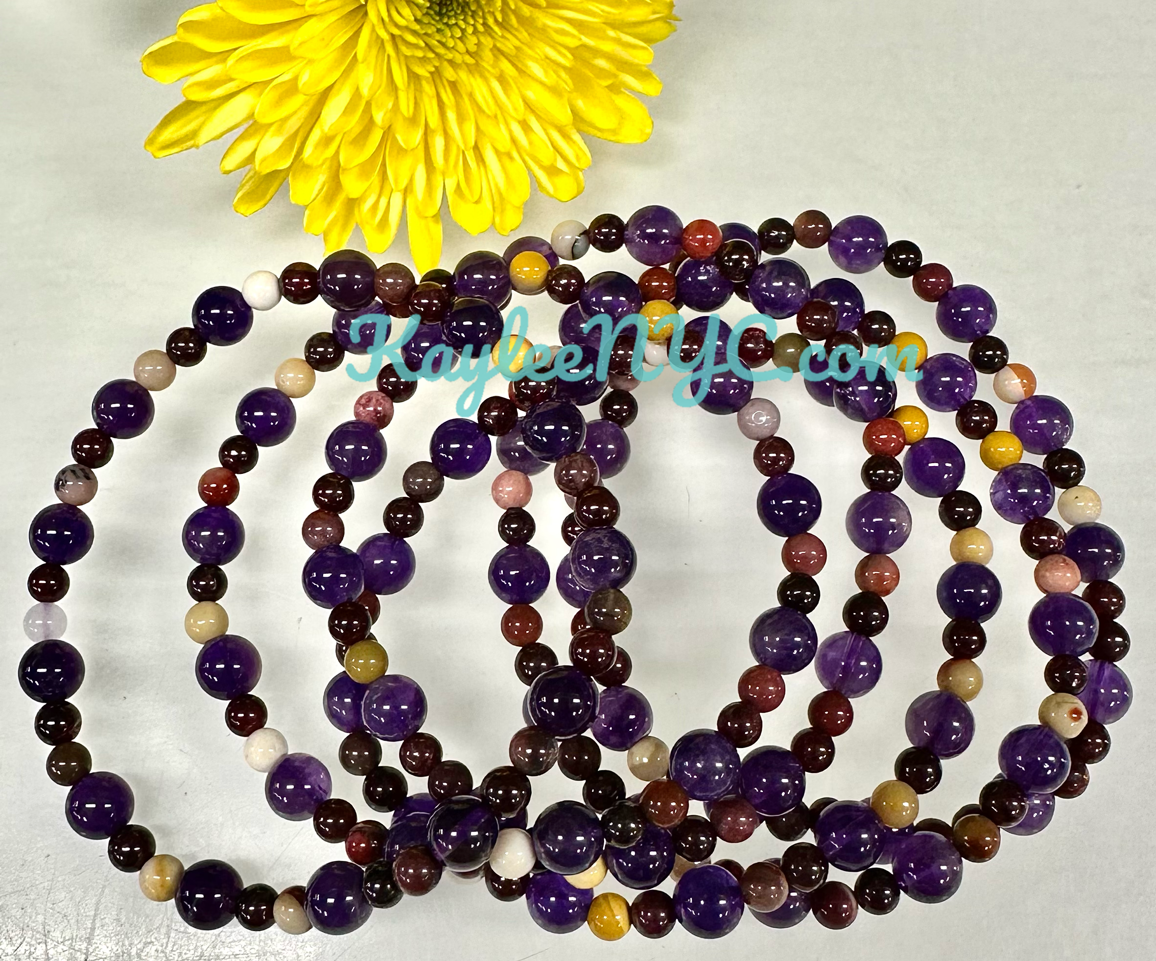 KayleeNYC – wholesale Pärlarmband – Naturligt Kristall Vattumannen Stjärntecken Stretcharmband1