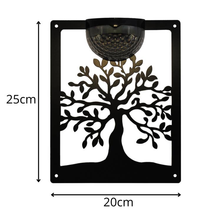 Florys Online – wholesale Outdoor ornament/decor – Tree of Life Solar Light Wall Plaque7