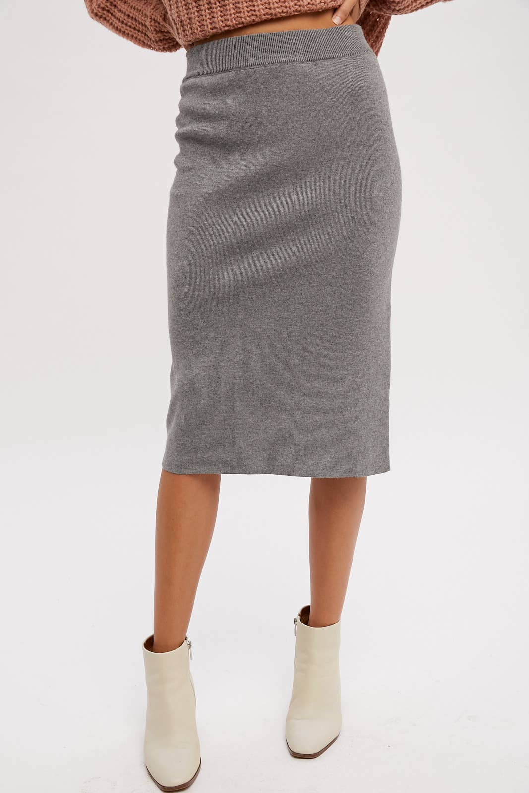 Bluivy - Wholesale Skirt - Women's - H LINE MIDI SWEATER SKIRT12