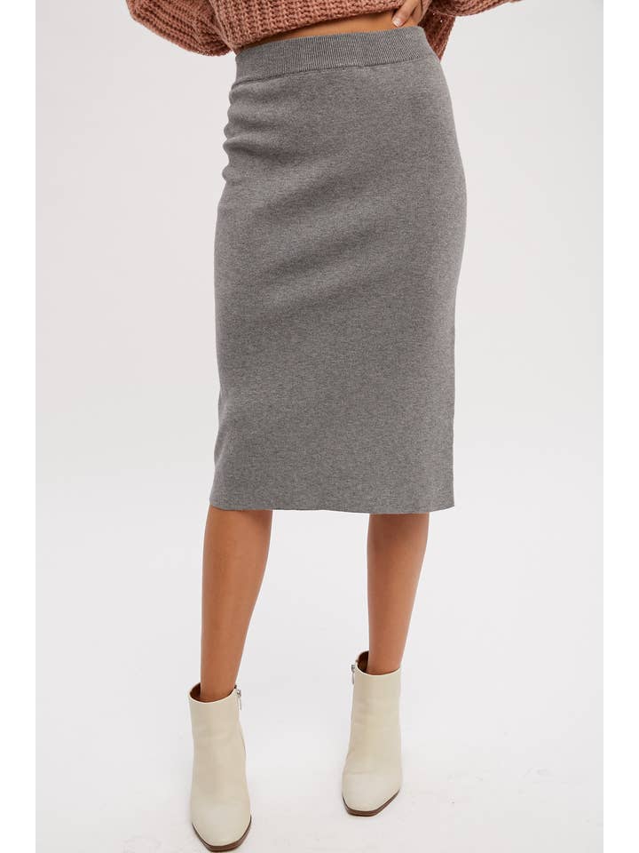 Bluivy - Wholesale Skirt - Women's - H LINE MIDI SWEATER SKIRT12