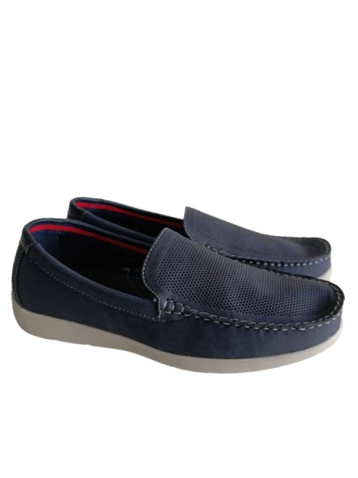BeShoes Distribuição - Wholesale Loafers - Men's - Uauh® Blue Men's Leather Shoe -2151jn162m1