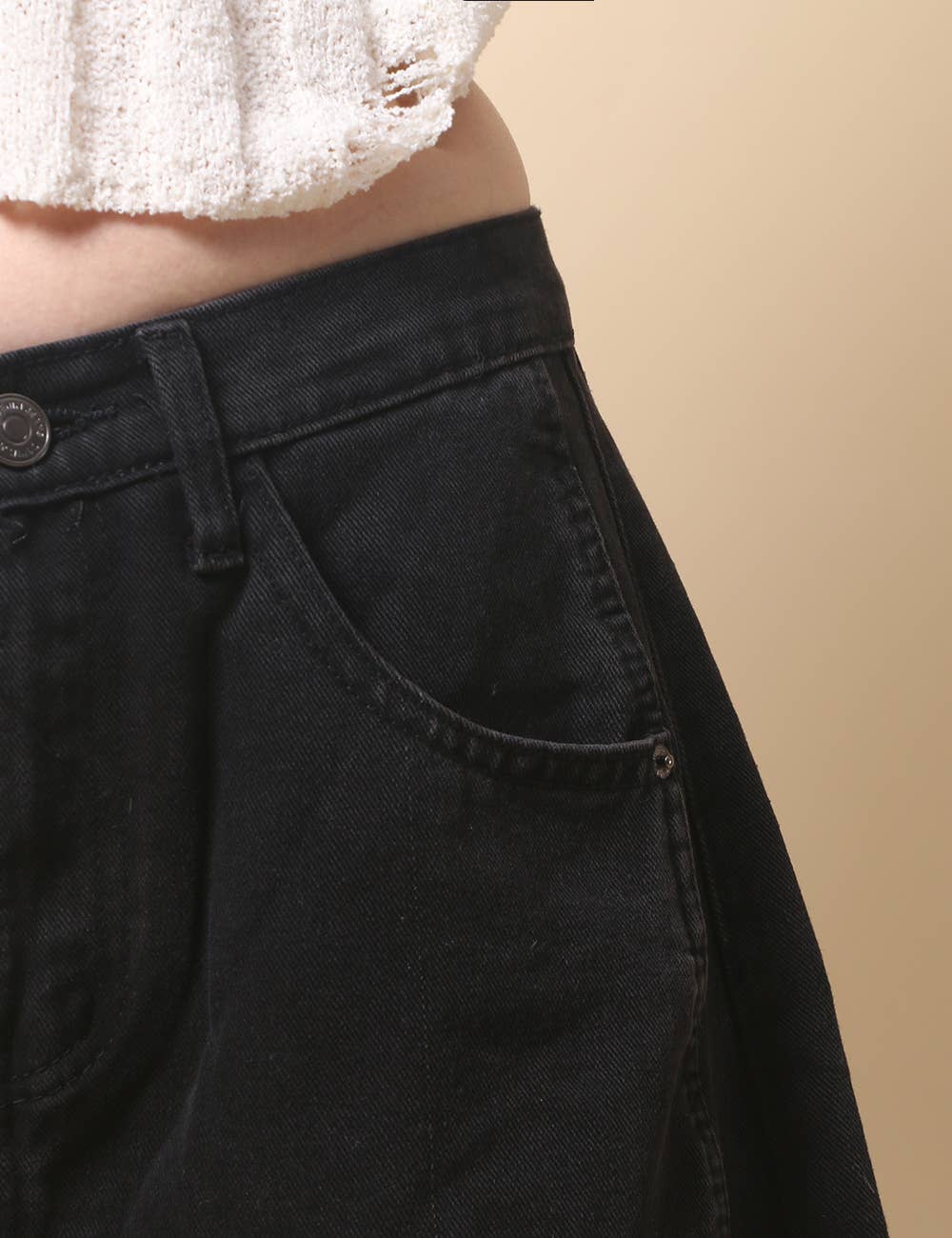 Sweetkama – Engroshandel Jeans - Dame – Damejeans med høj talje og vide ben i tøndeform, Barrel Denim SKP52248