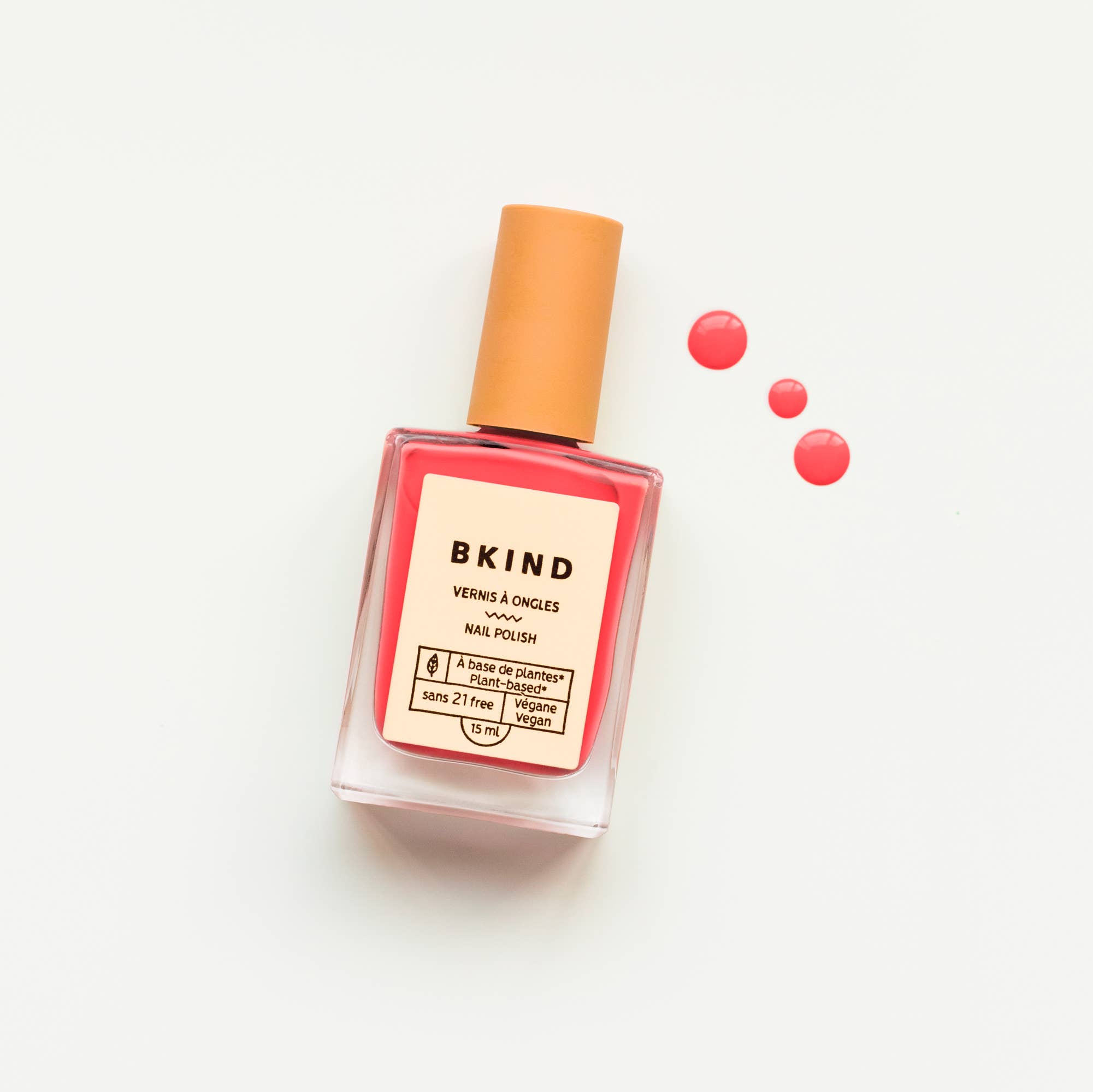 BKIND - Wholesale Nail Polish - Vegan & 21-free Nail Polish - Coral Crush