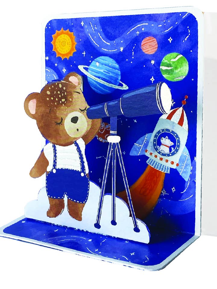 Piccola immagine di biglietto pop-up Teddy Astrology  per la vendita all'ingrosso da parte di Party Partners