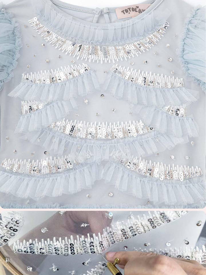 Tutuland - Wholesale Dress – Kids - Delightful Flutter Sleeves Wedding Flower Girl Dress9