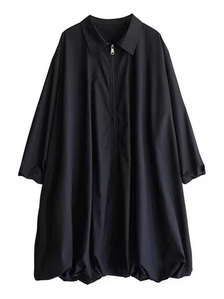 Luxe & Leather by Madonna & Co - Wholesale Dress - Women's - Bubble Hem Chic Shirt-Dress