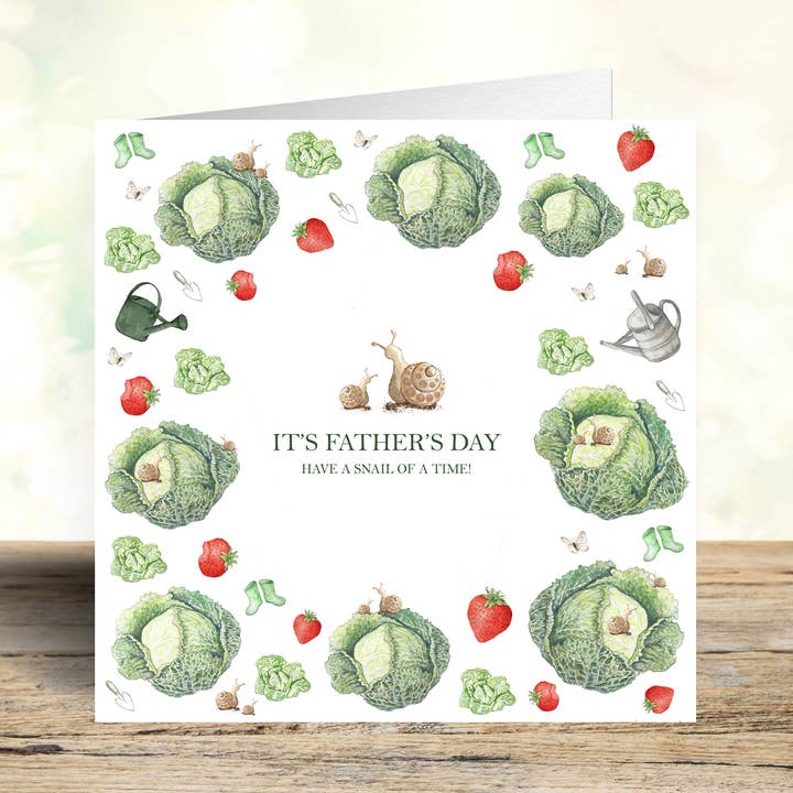 Tarjeta de padre e hijo/hija con forma de caracol para venta al por mayor de West Country Designs