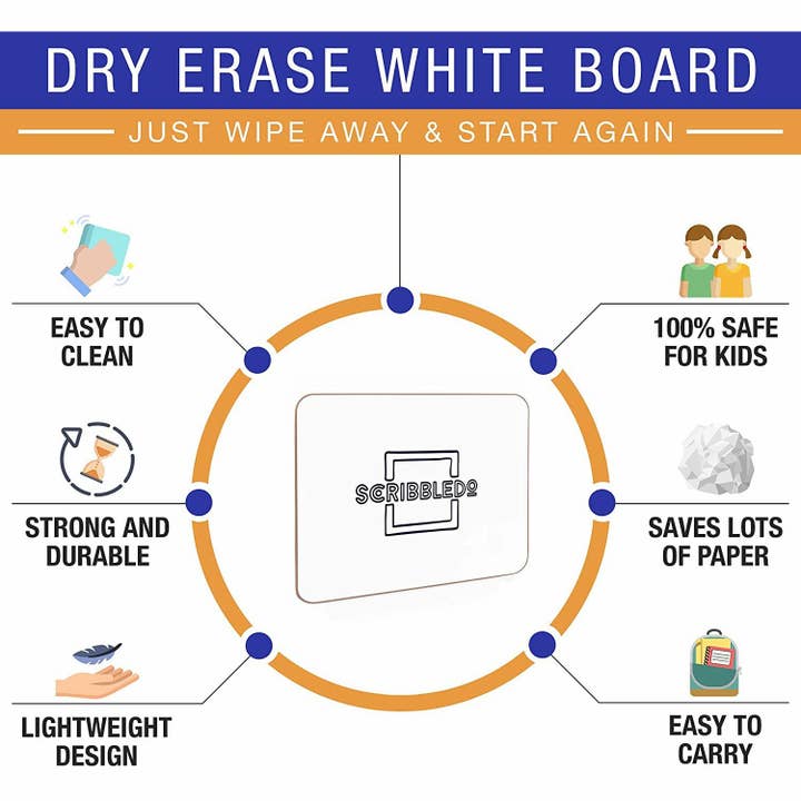 Scribbledo - Wholesale Whiteboard/Dry-Erase Board - Blank 9x12" Whiteboard4