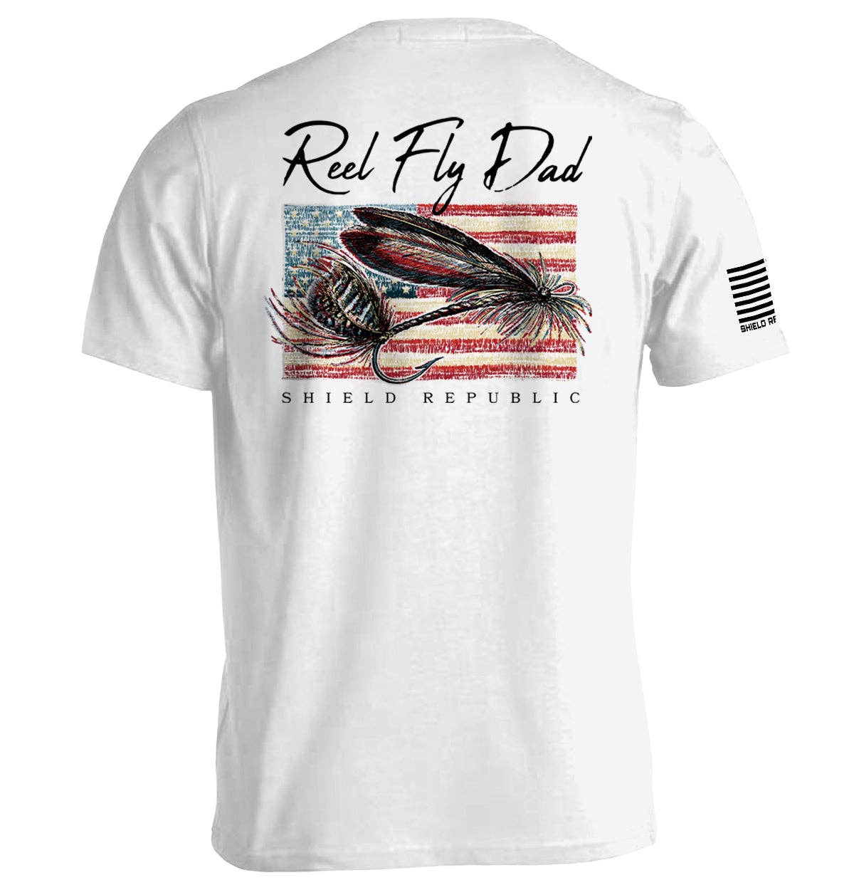 Shield Republic – wholesale Screen printed t-shirt – Men′s – Reel Fly Dad13