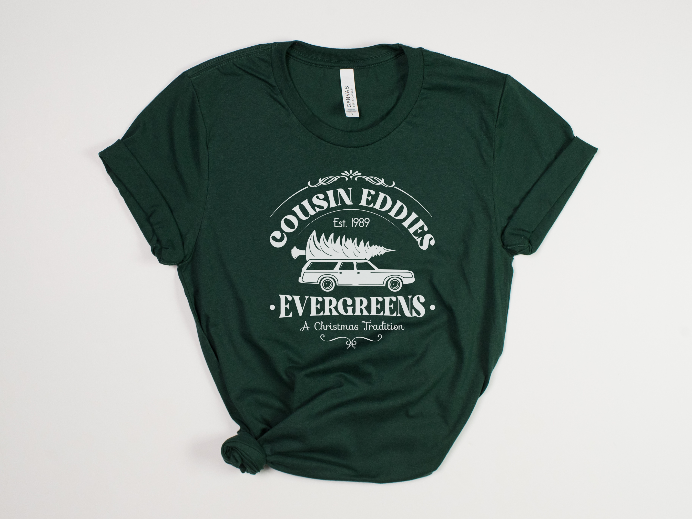 Stiles Tee Co. – T-shirt estampada - Unissexo por atacado – T-shirt de Natal – Evergreens do Primo Eddie – T-shirt Vintage4